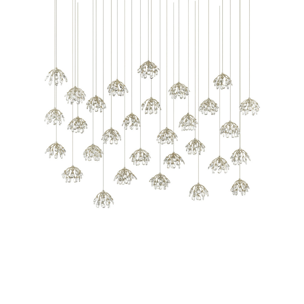 Crystal Bud Linear Multi Pendant Light in Detail.