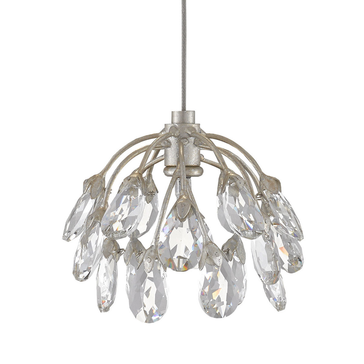 Crystal Bud Linear Multi Pendant Light in Detail.