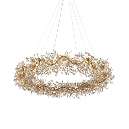 Crystal Bud Ring Chandelier.