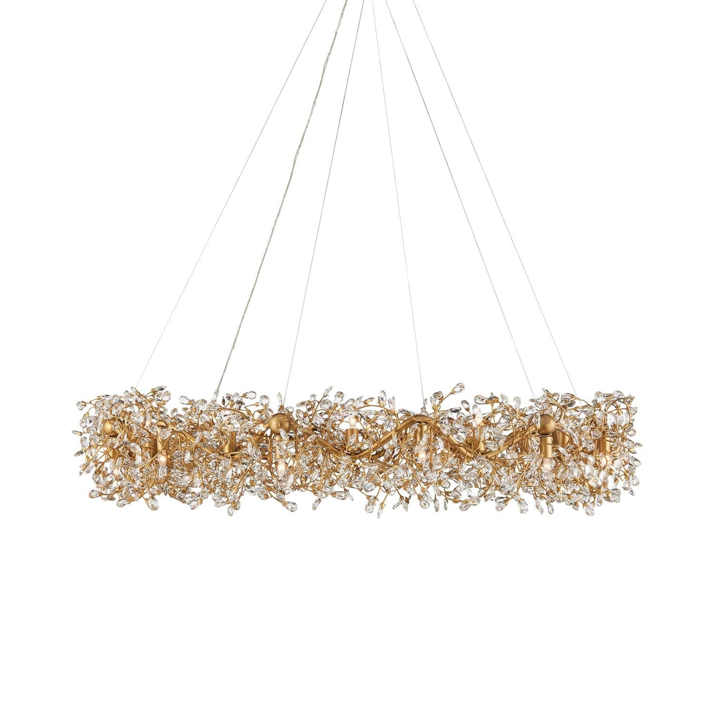 Crystal Bud Ring Chandelier in Detail.