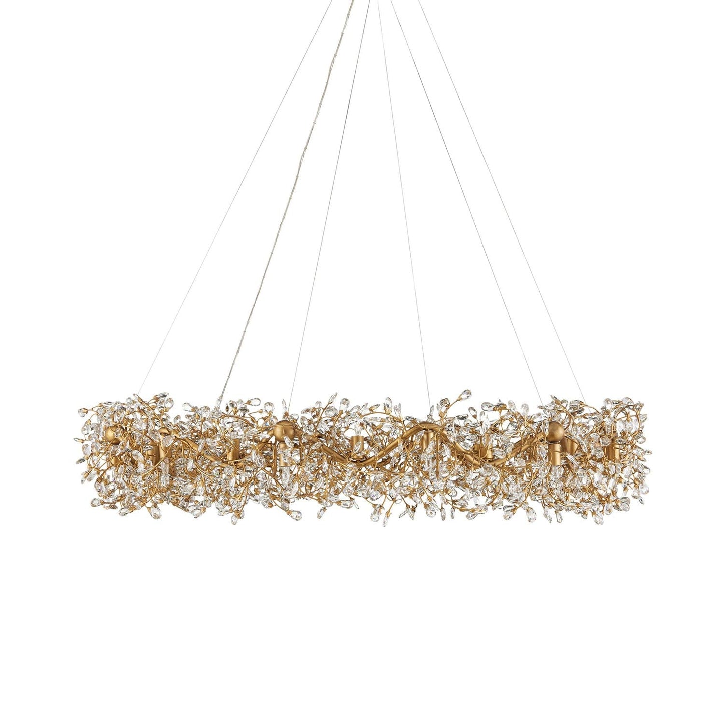 Crystal Bud Ring Chandelier in Detail.