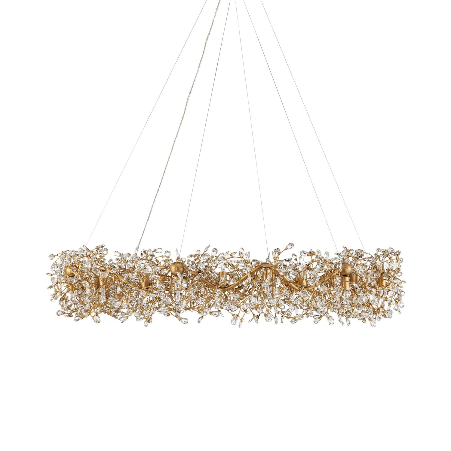 Crystal Bud Ring Chandelier in Detail.