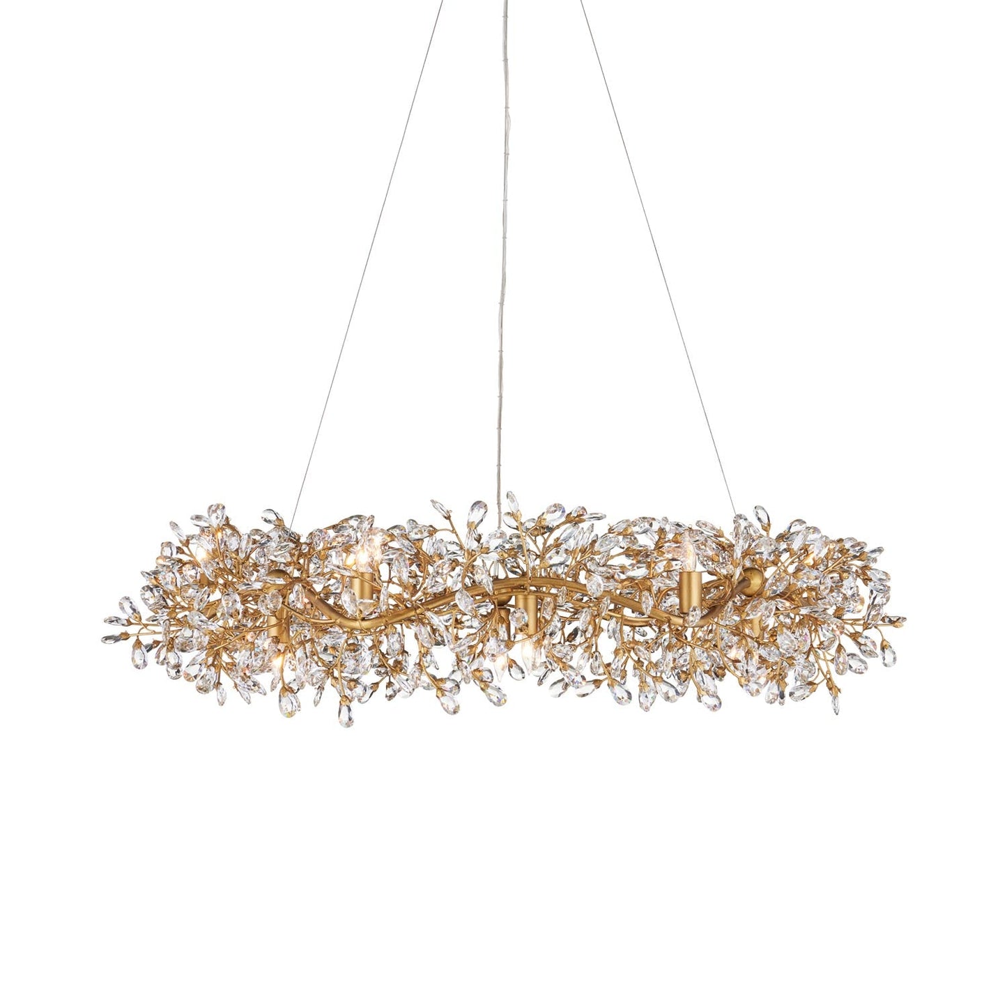 Crystal Bud Ring Chandelier (43-Inch).