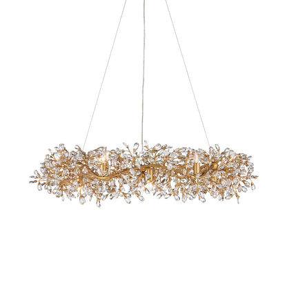 Crystal Bud Ring Chandelier (43-Inch).