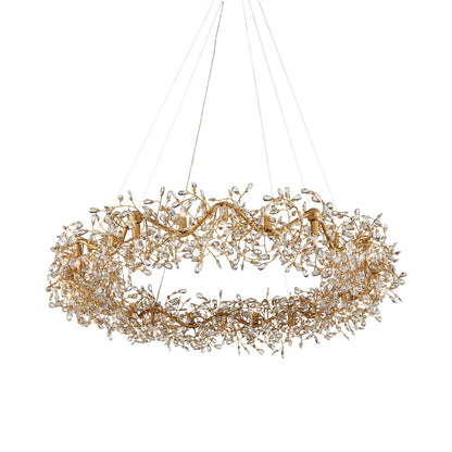 Crystal Bud Ring Chandelier (57.5-Inch).