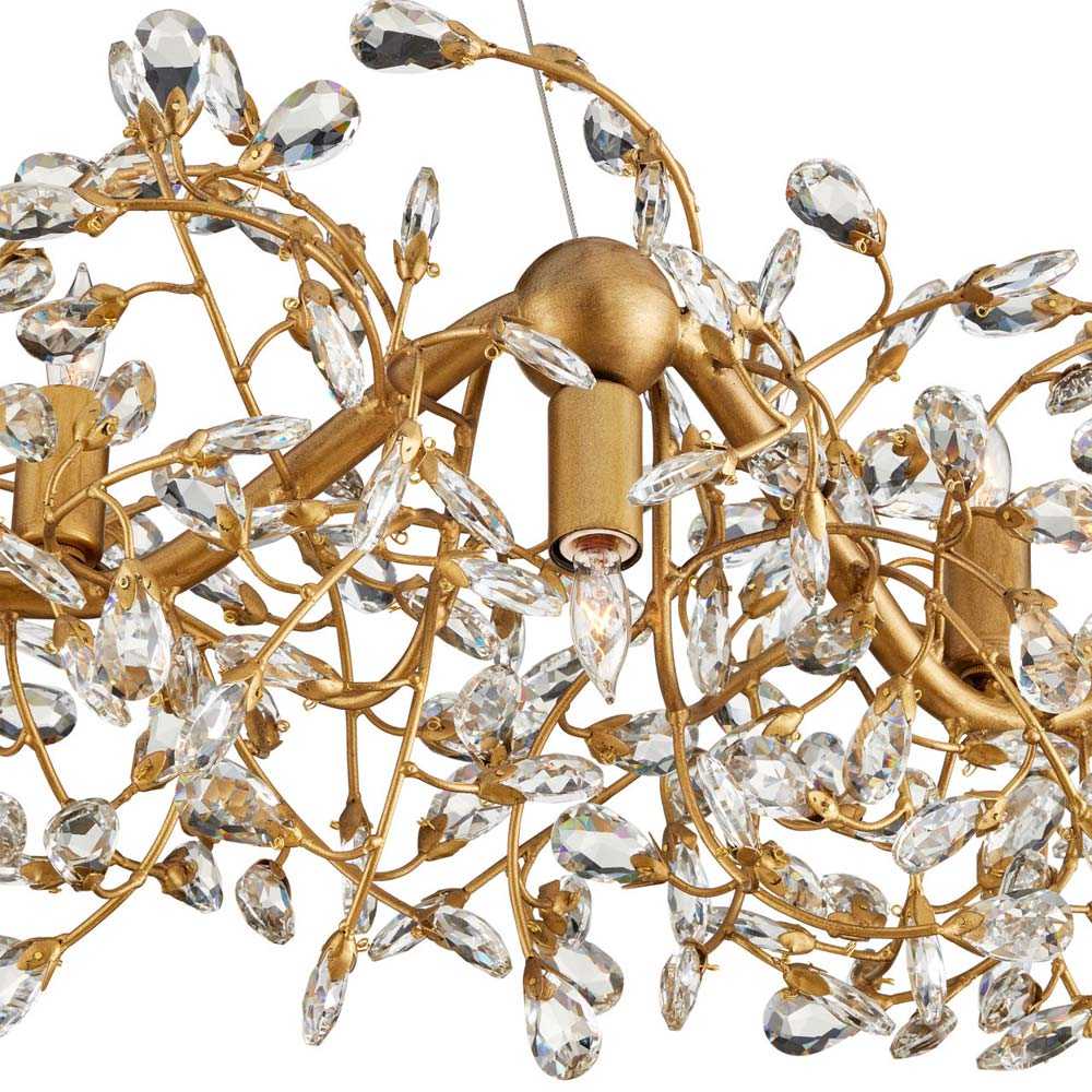 Crystal Bud Ring Chandelier in Detail.