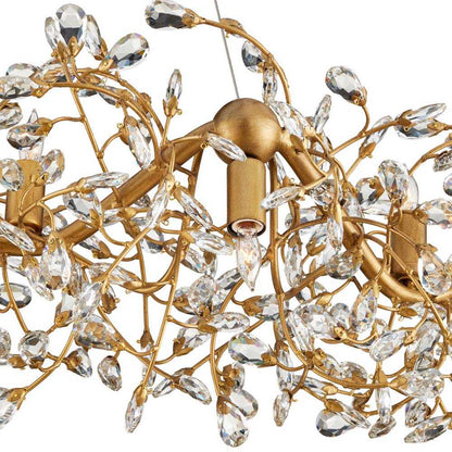 Crystal Bud Ring Chandelier in Detail.