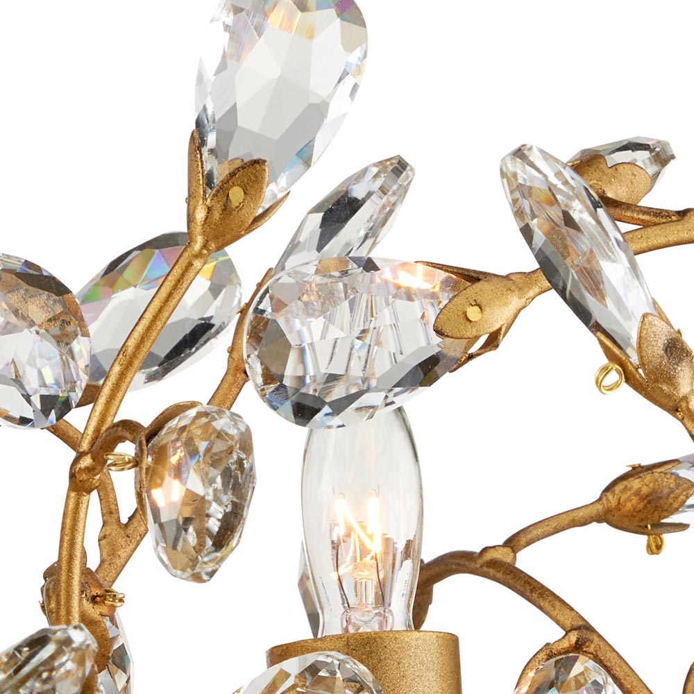 Crystal Bud Ring Chandelier in Detail.
