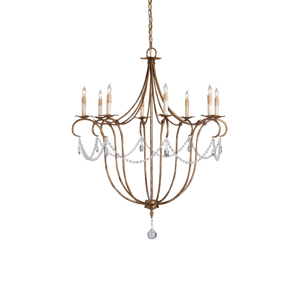 Crystal Lights Chandelier in Rhine Gold (Large).