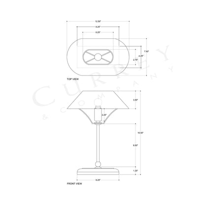 Daphne Table Lamp - line drawing.