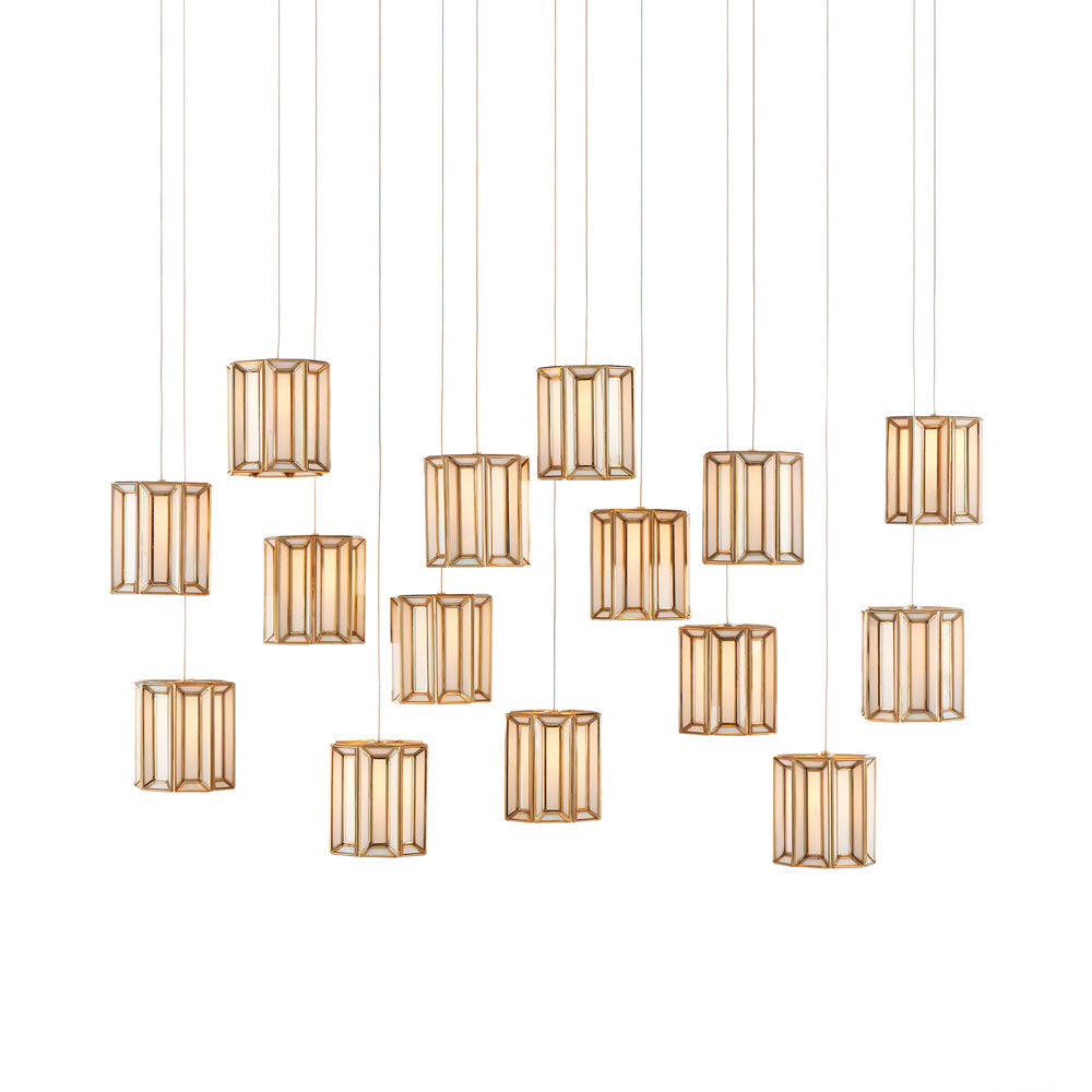 Daze Linear Multi Pendant Light (15-Light).