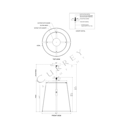 Deauville Chandelier - line drawing.