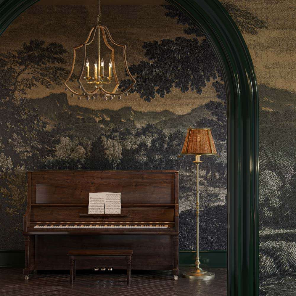 Deauville Floor Lamp in living room.