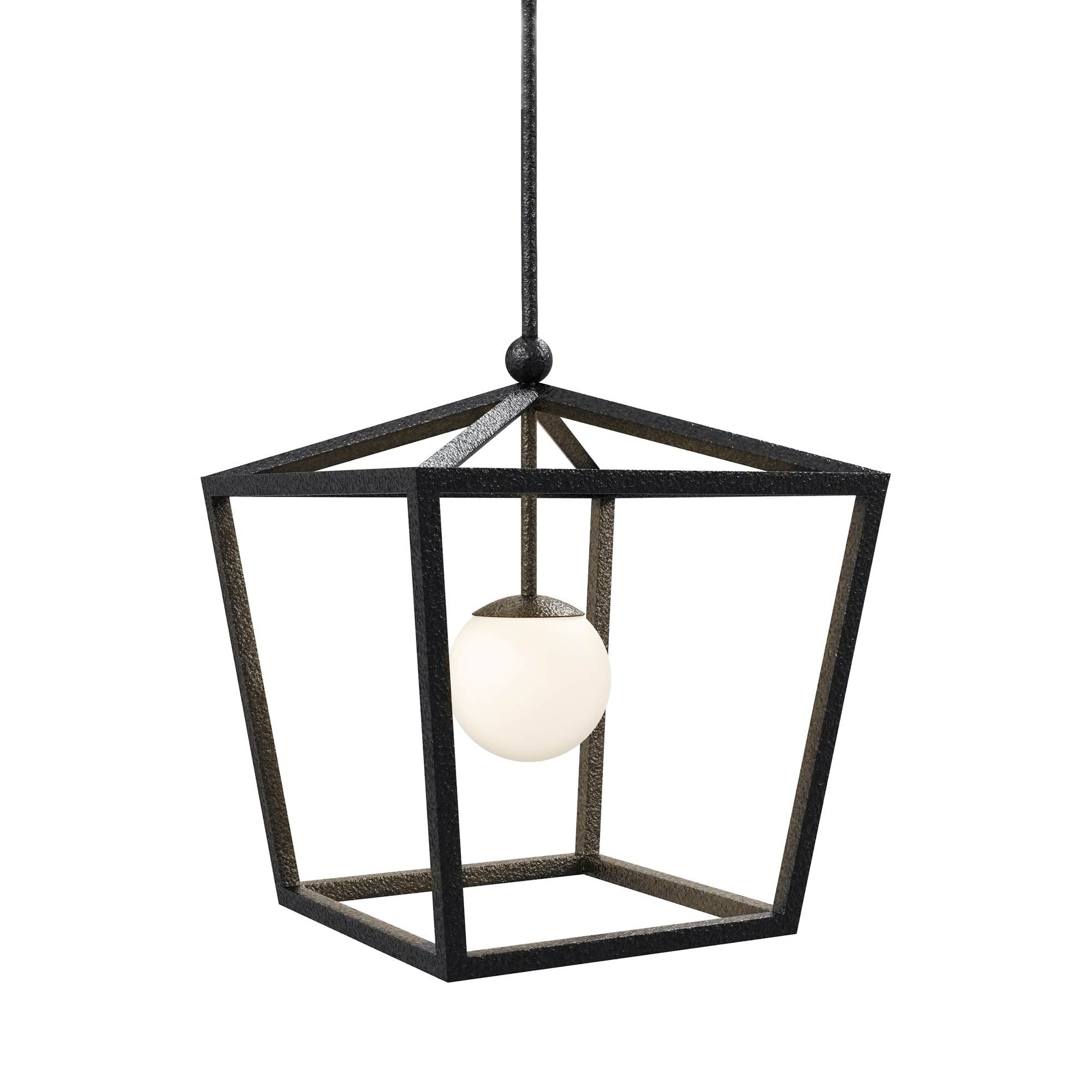 Denison Outdoor Pendant Light in Black (Medium).