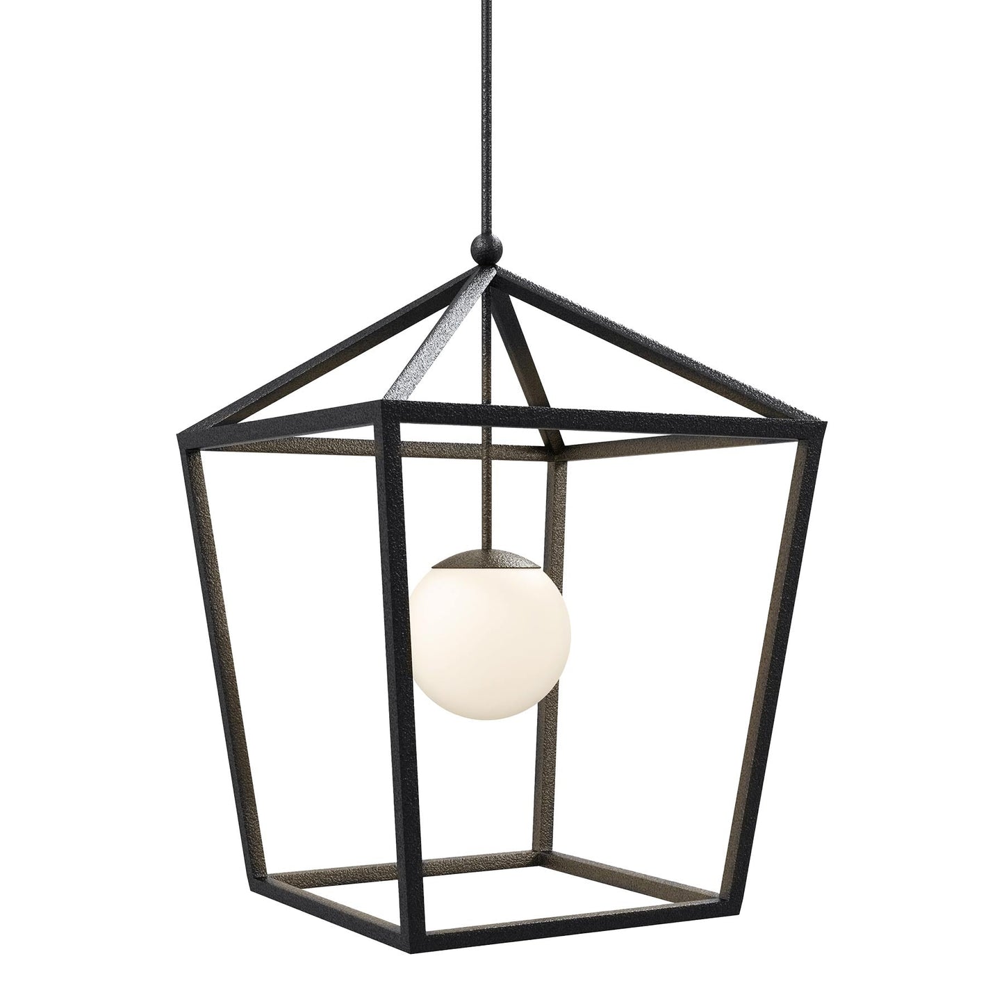 Denison Outdoor Pendant Light in Black (Large).