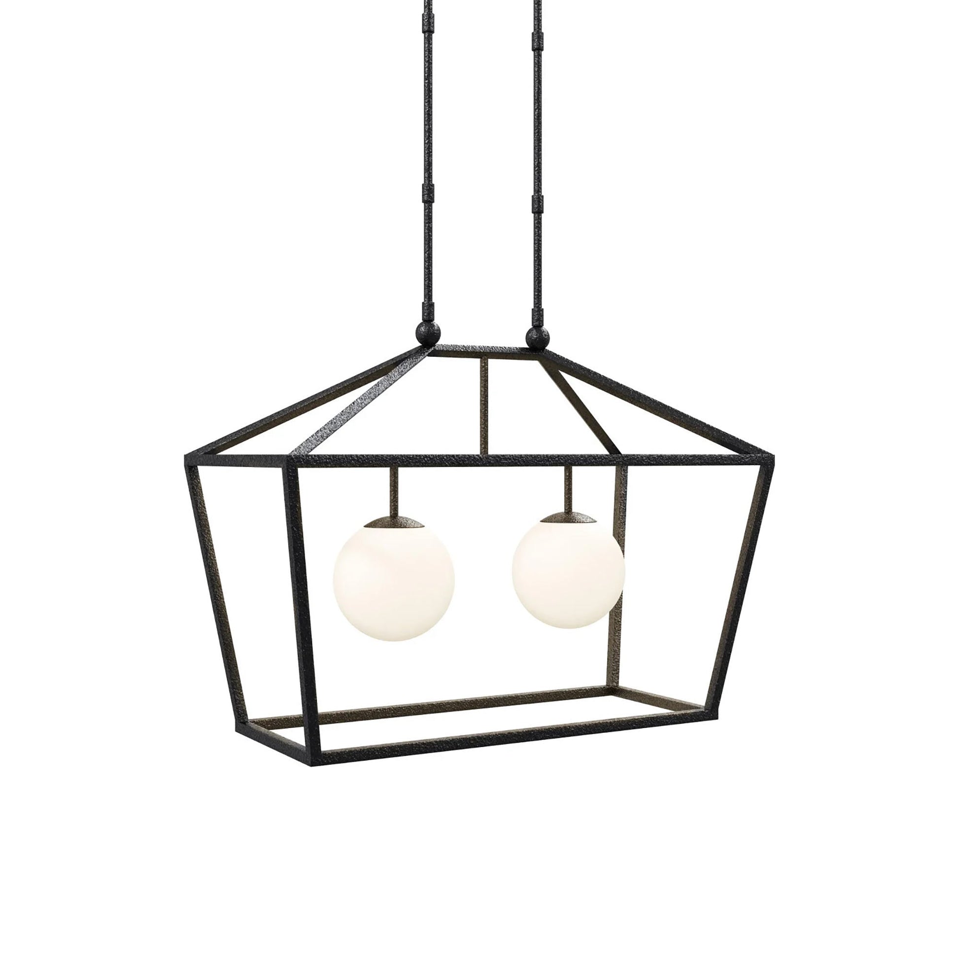 Denison Rectangular Outdoor Pendant Light in Detail.