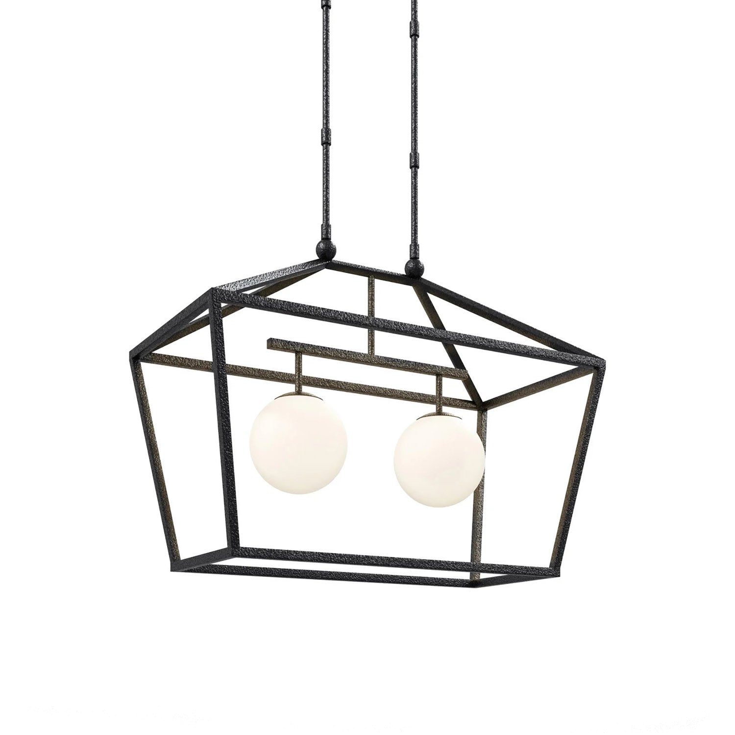 Denison Rectangular Outdoor Pendant Light in Detail.