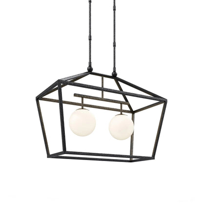 Denison Rectangular Outdoor Pendant Light in Detail.