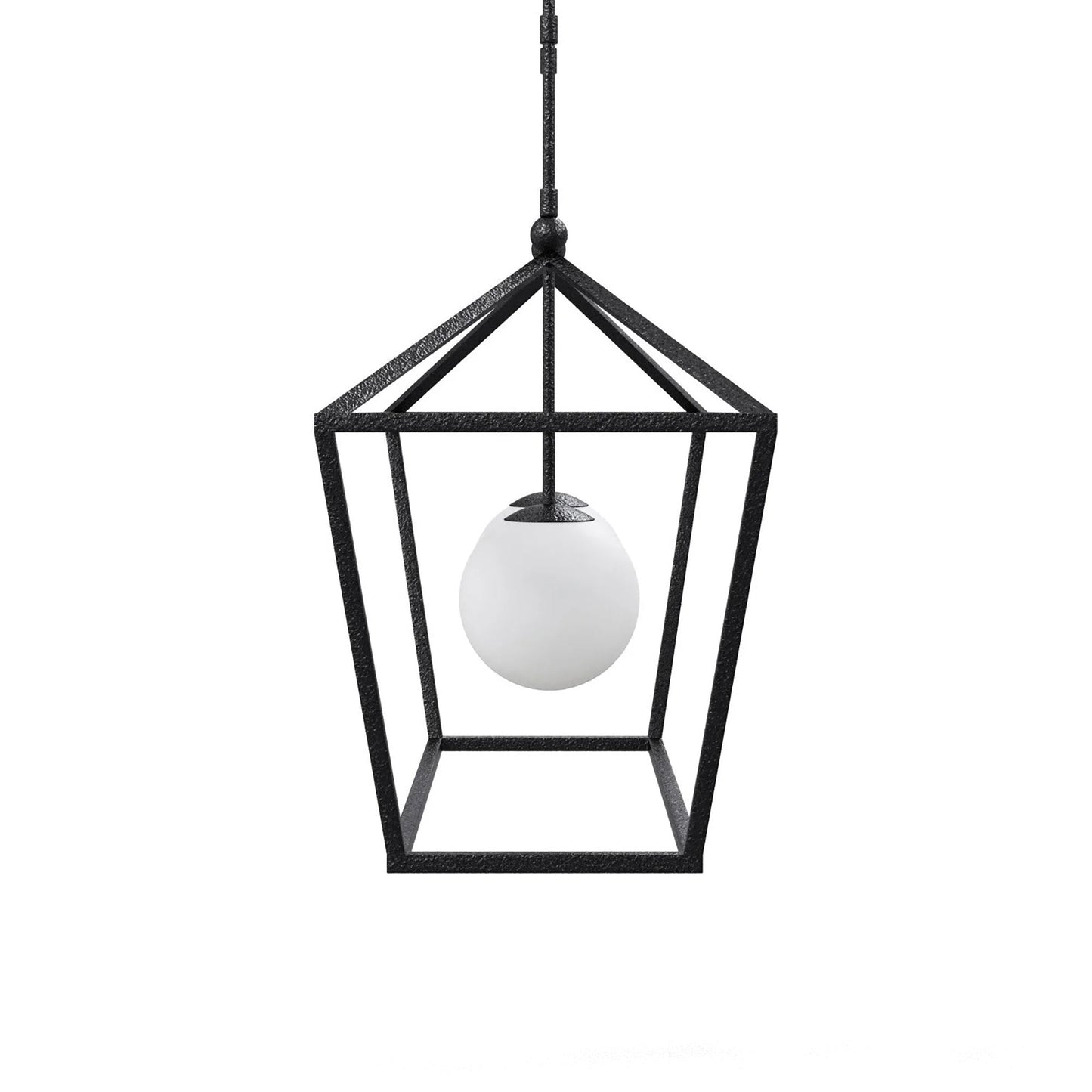 Denison Rectangular Outdoor Pendant Light in Detail.