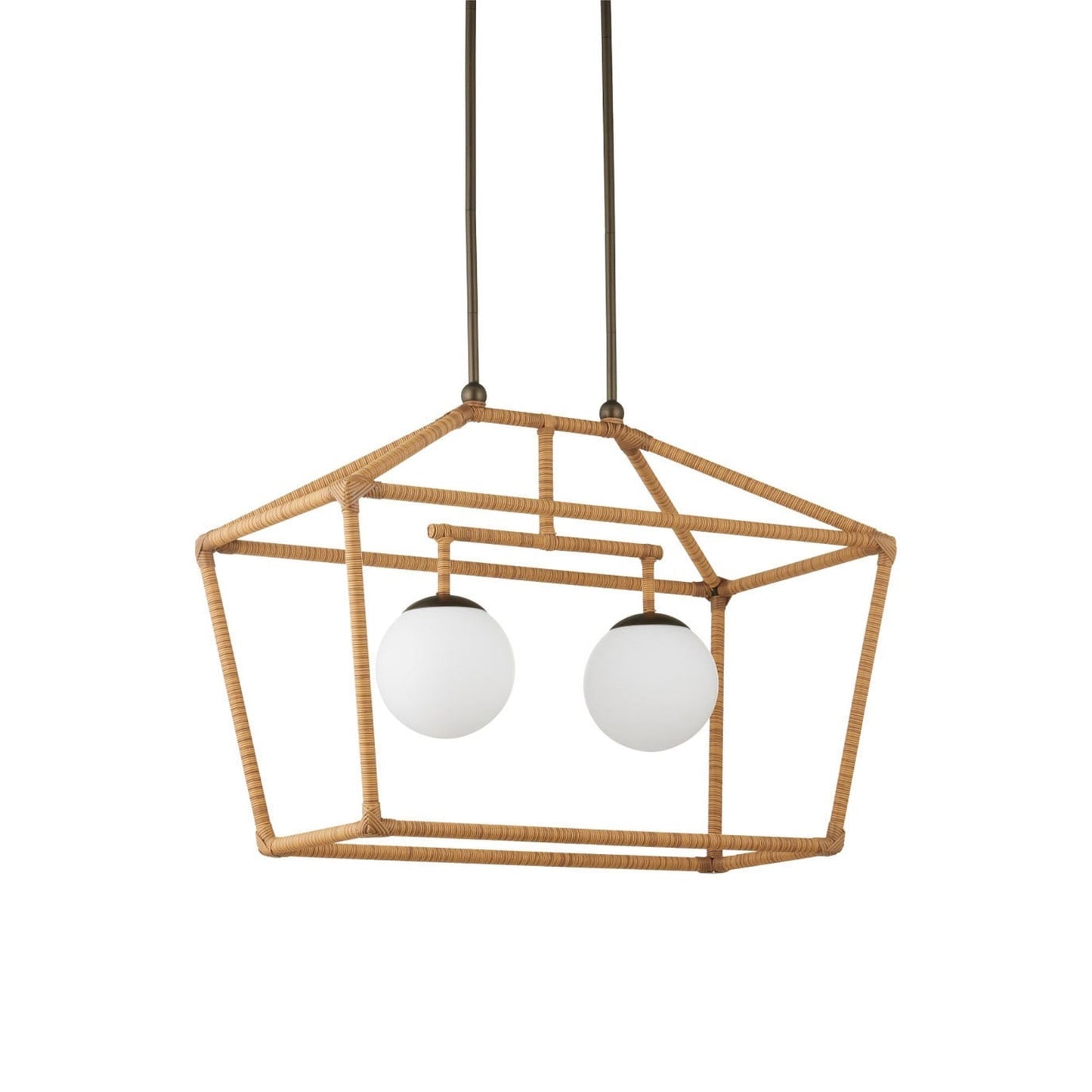 Denison Rectangular Outdoor Pendant Light in Detail.