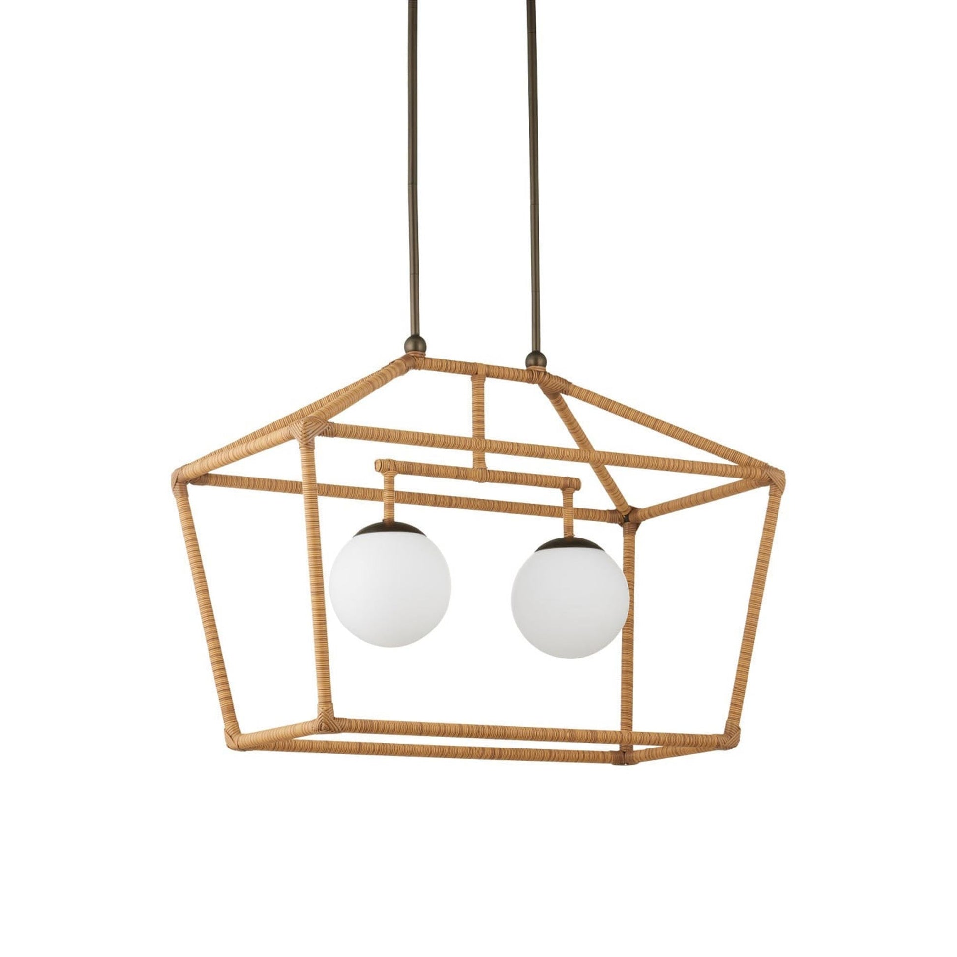 Denison Rectangular Outdoor Pendant Light in Detail.
