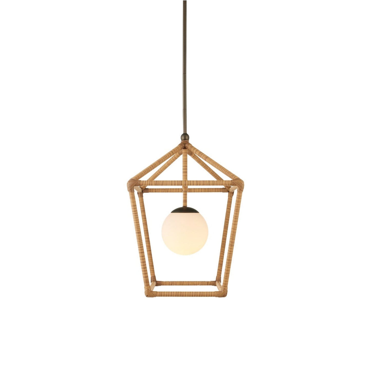 Denison Rectangular Outdoor Pendant Light in Detail.