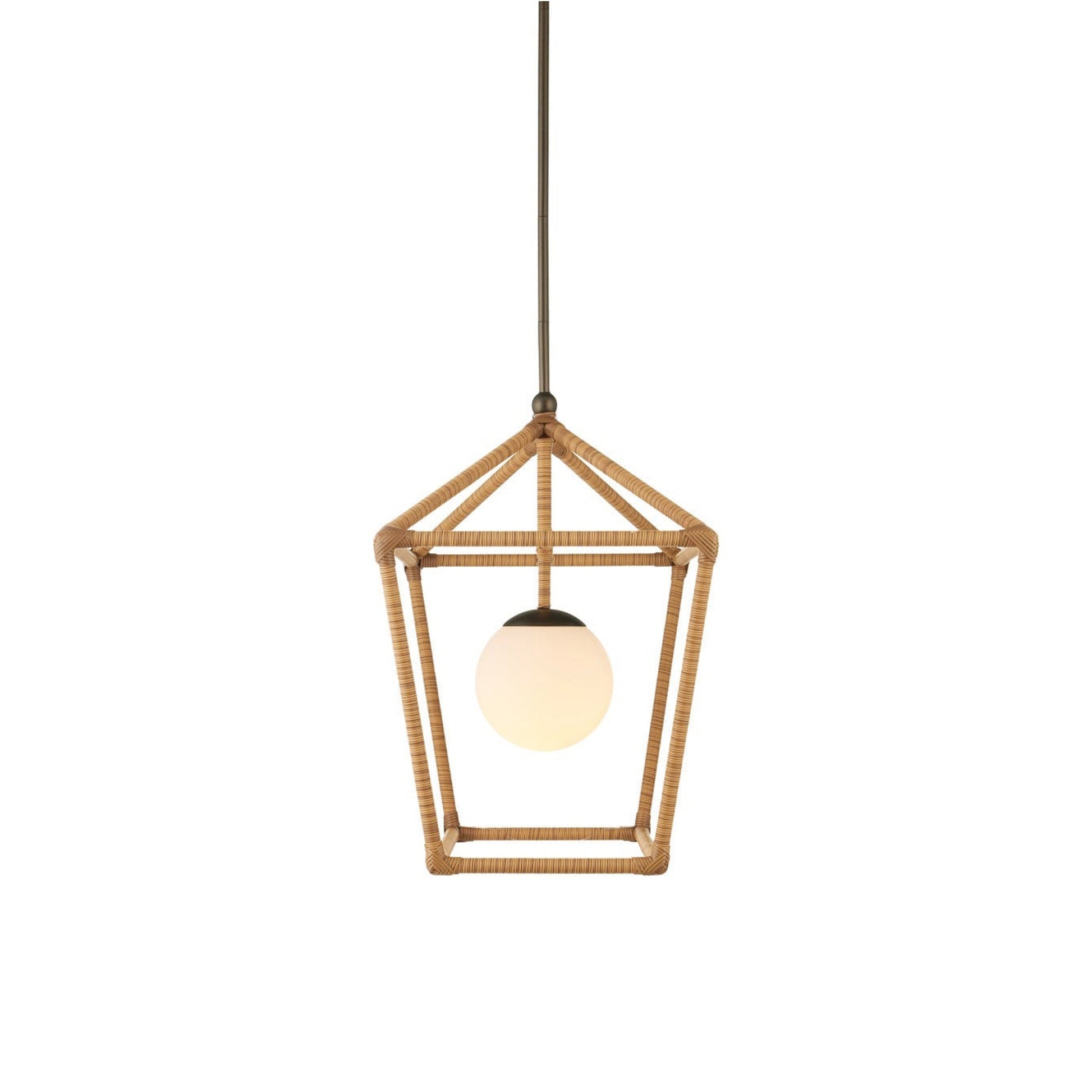 Denison Rectangular Outdoor Pendant Light in Detail.