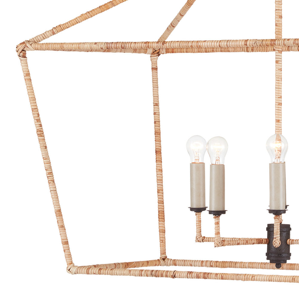 Denison Rectangular Pendant Light in Detail.