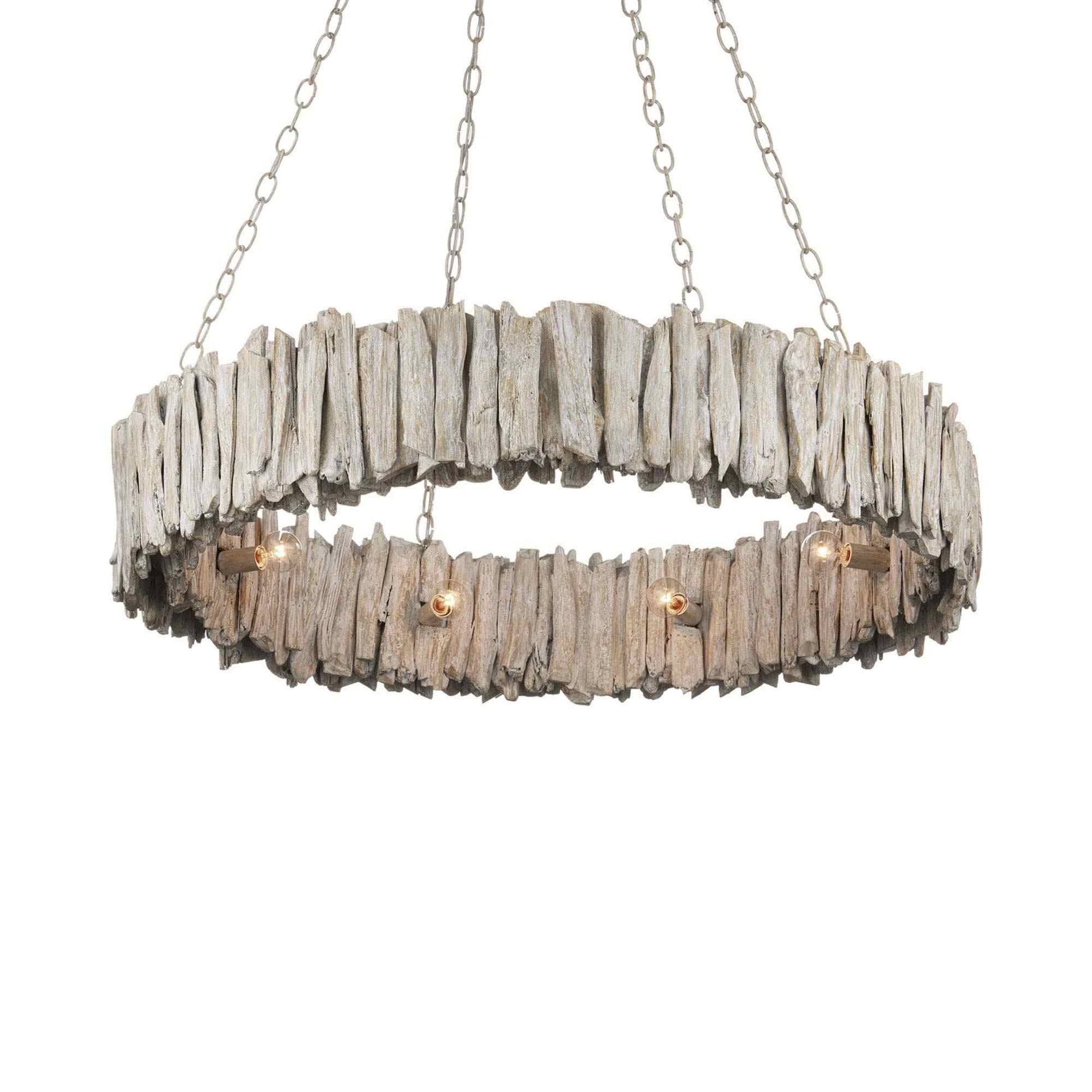 Driftwood Ring Chandelier in Detail.