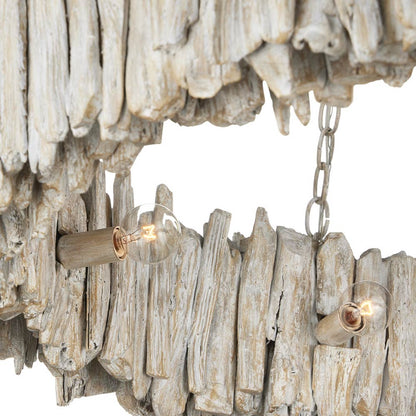 Driftwood Ring Chandelier in Detail.