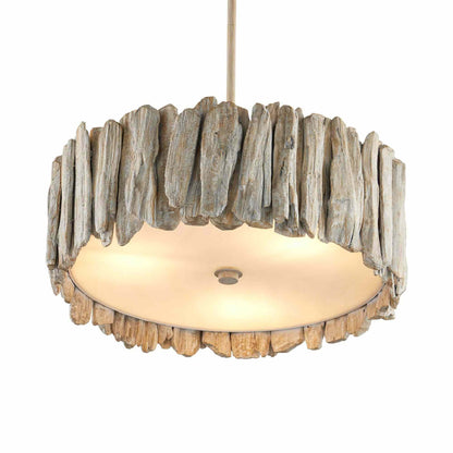 Driftwood Semi Flush Mount Ceiling Light in Detail.