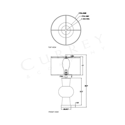 Duende Table Lamp - line drawing.