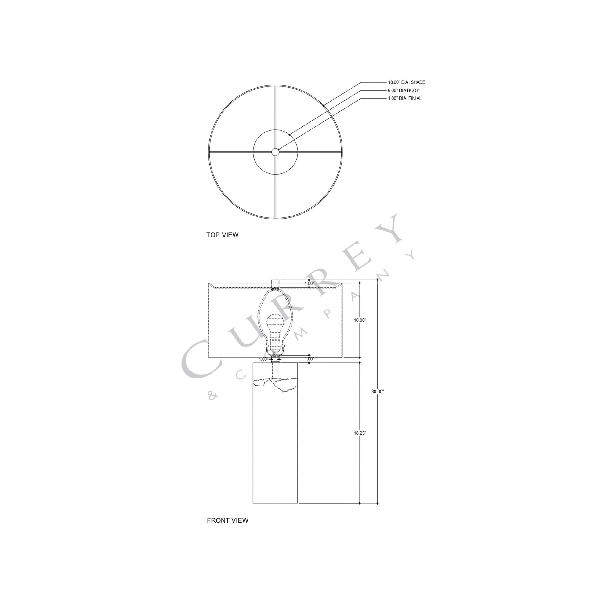 Edfu Table Lamp - line drawing.