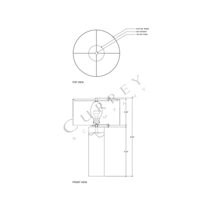 Edfu Table Lamp - line drawing.