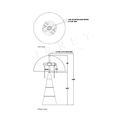 Edith Table Lamp - line drawing.