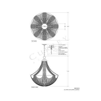 Eduardo Chandelier - line drawing.