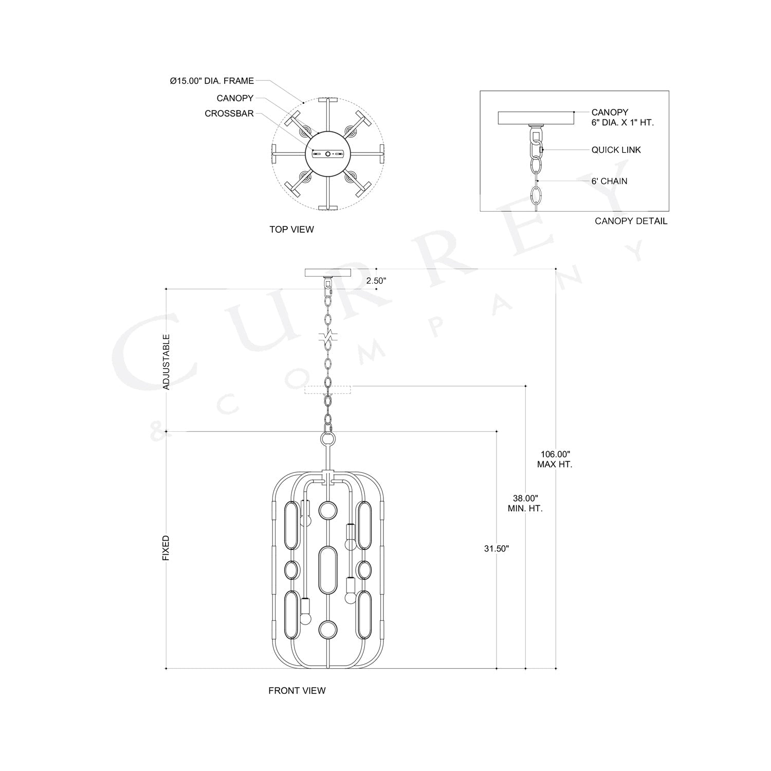 Ettore Pendant Light - line drawing.