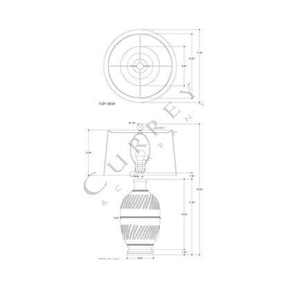 Faiyum Table Lamp - line drawing.