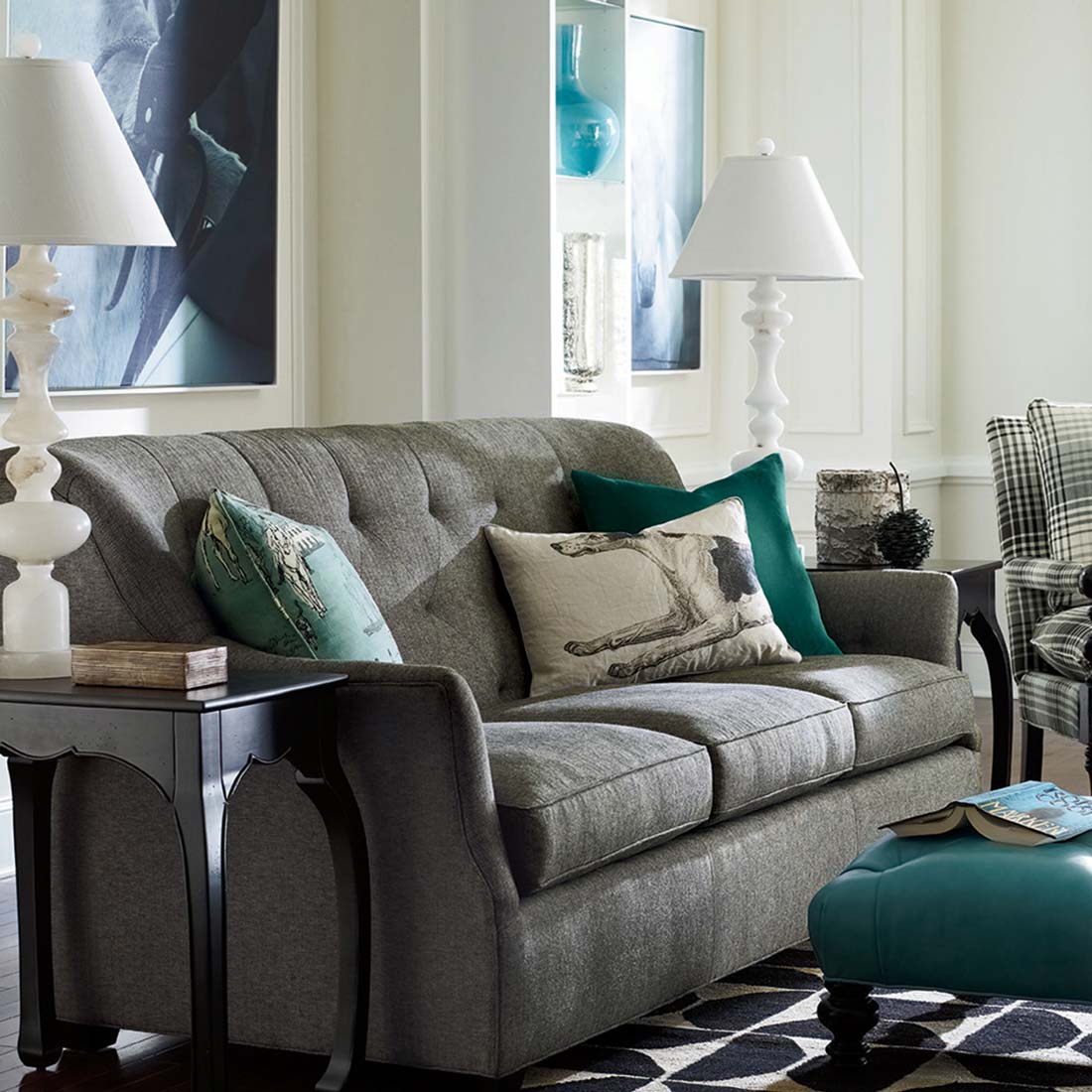 Farrington Table Lamp in living room.