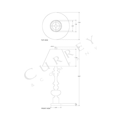 Farrington Table Lamp - line drawing.