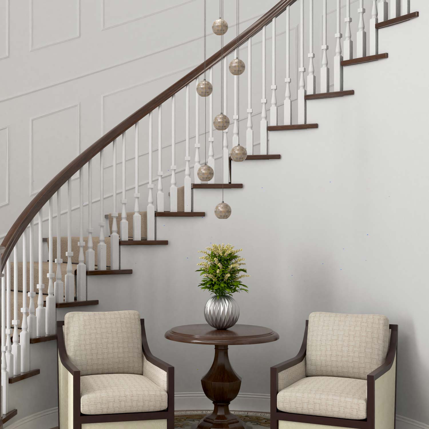 Finhorn Multi Pendant Light in hallway.