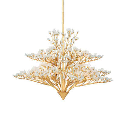Fiorella Chandelier in Gold.