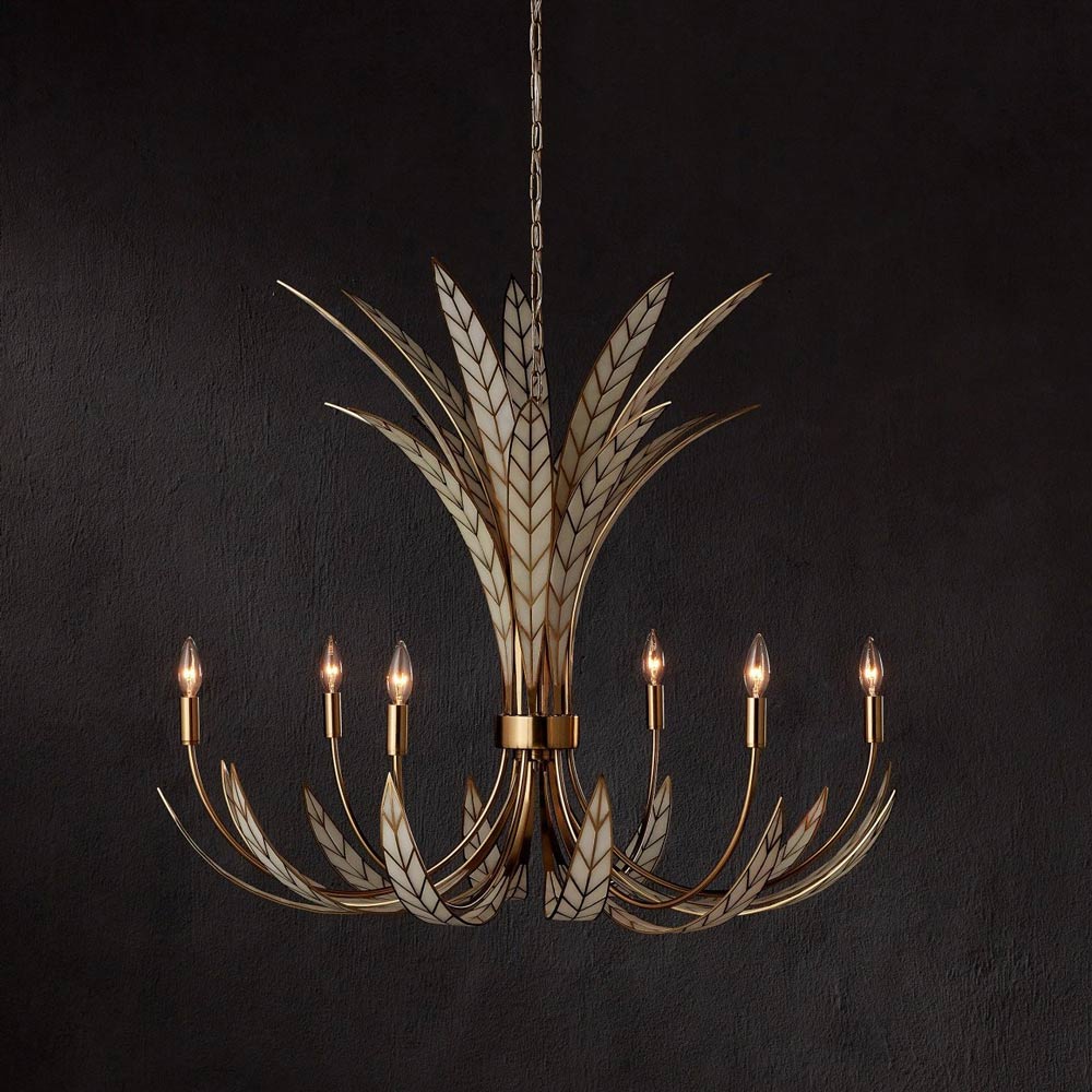 Foliatura Chandelier in Detail.