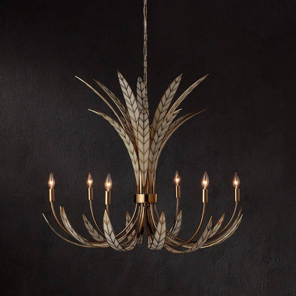 Foliatura Chandelier in Detail.