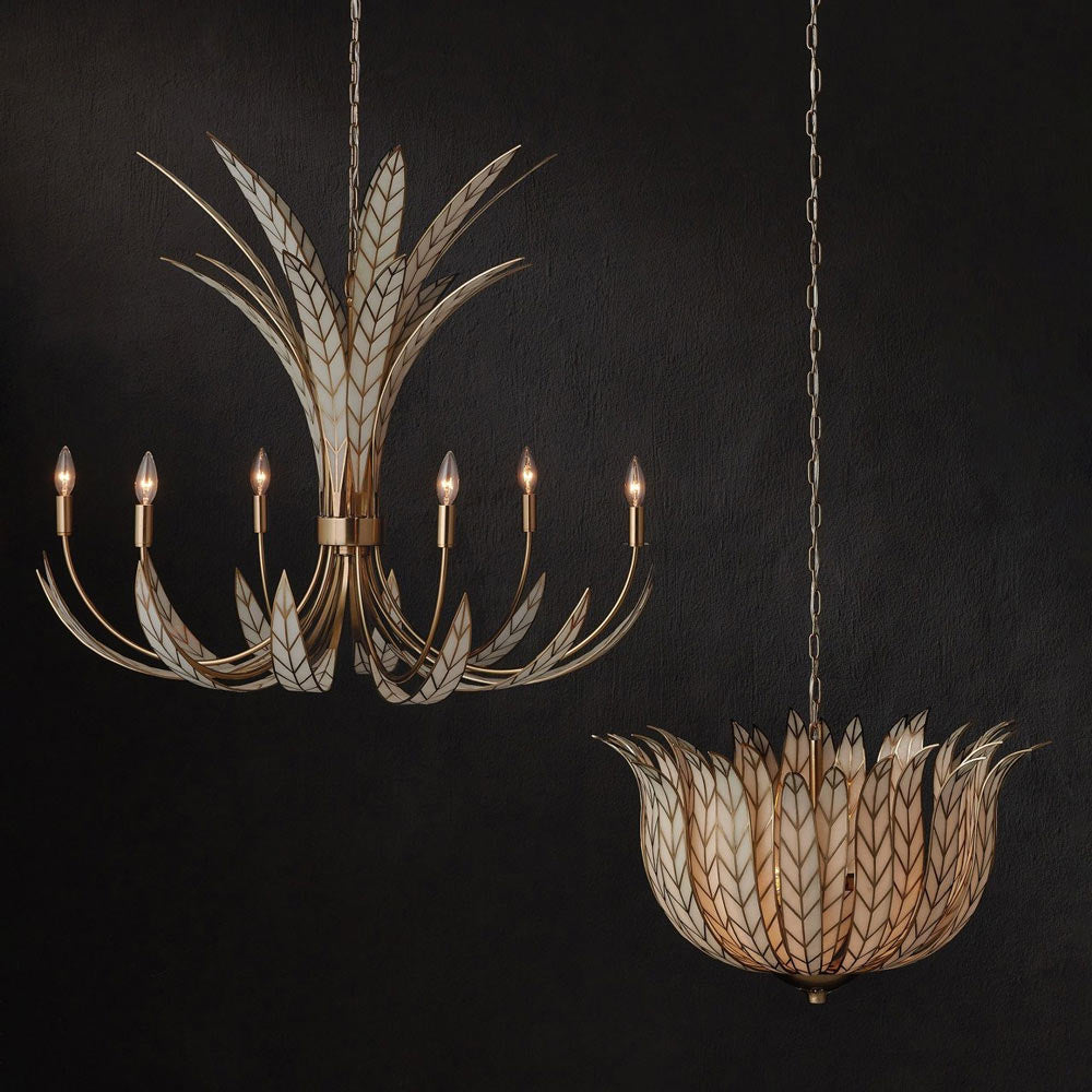 Foliatura Chandelier in Detail.