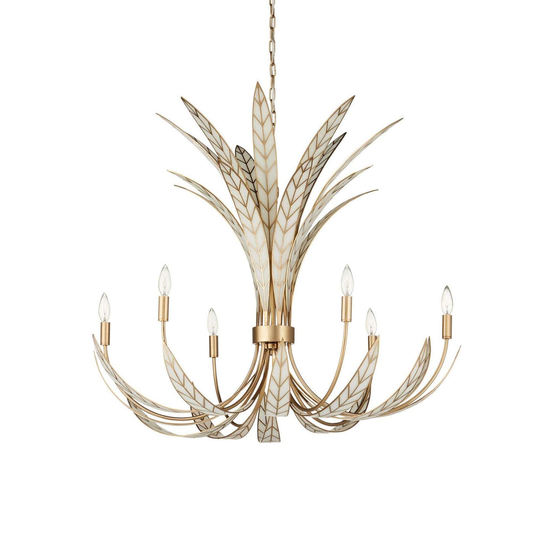 Foliatura Chandelier in Detail.