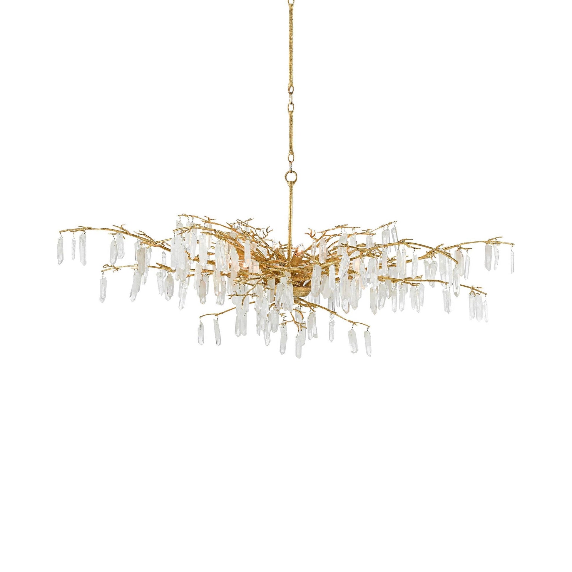 Forest Dawn Chandelier in Washed Lucerne Gold/Natural.