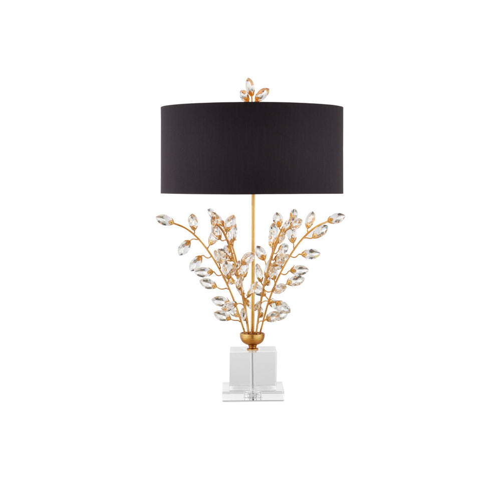Forget-Me-Not Table Lamp in Chinois Gold Leaf.