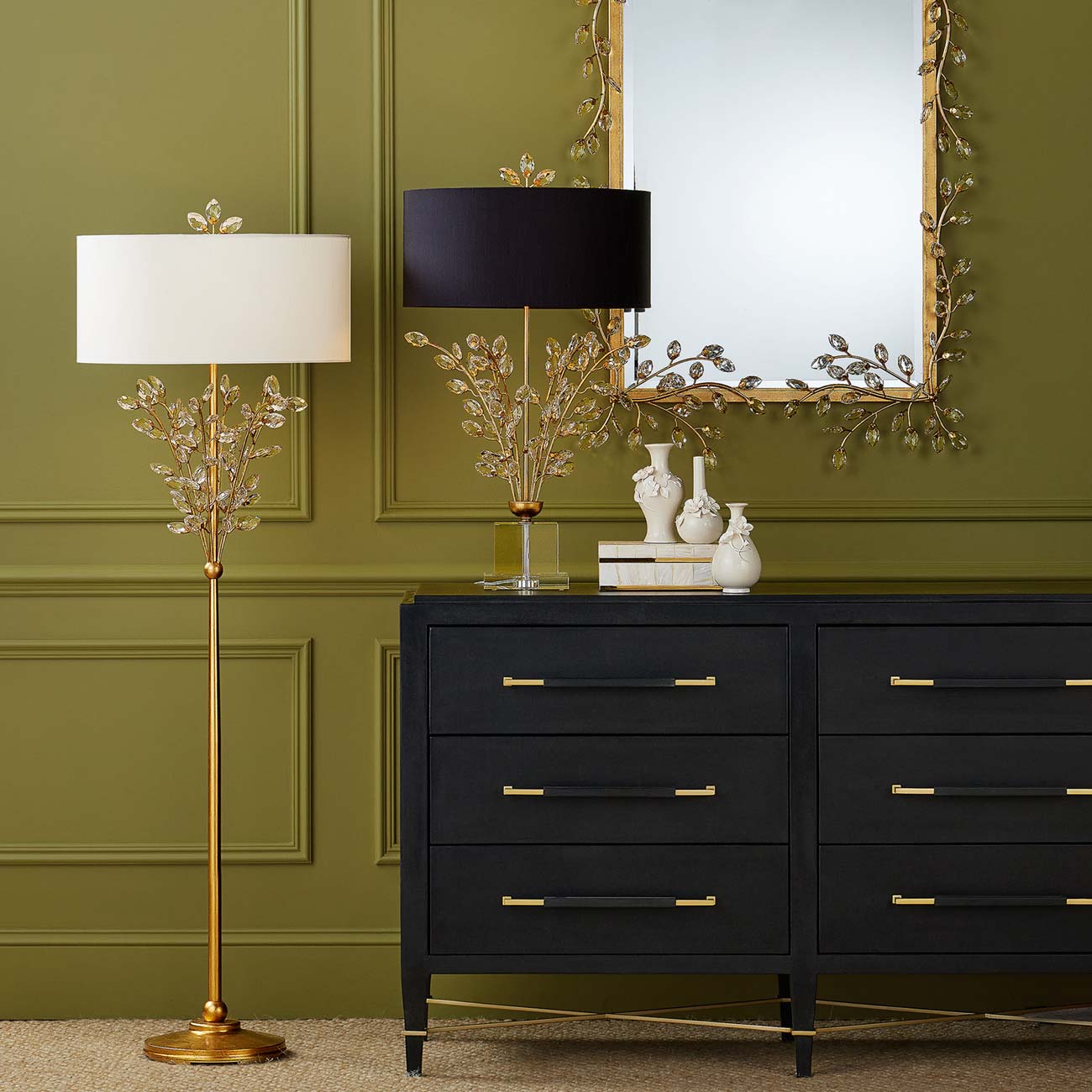 Forget-Me-Not Table Lamp in living room.