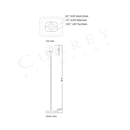 Gadabout LED Rechargeable Floor Lamp - line drawing.